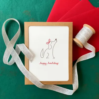 Happy Howlidays Letterpress Holiday Cards (box of 6)