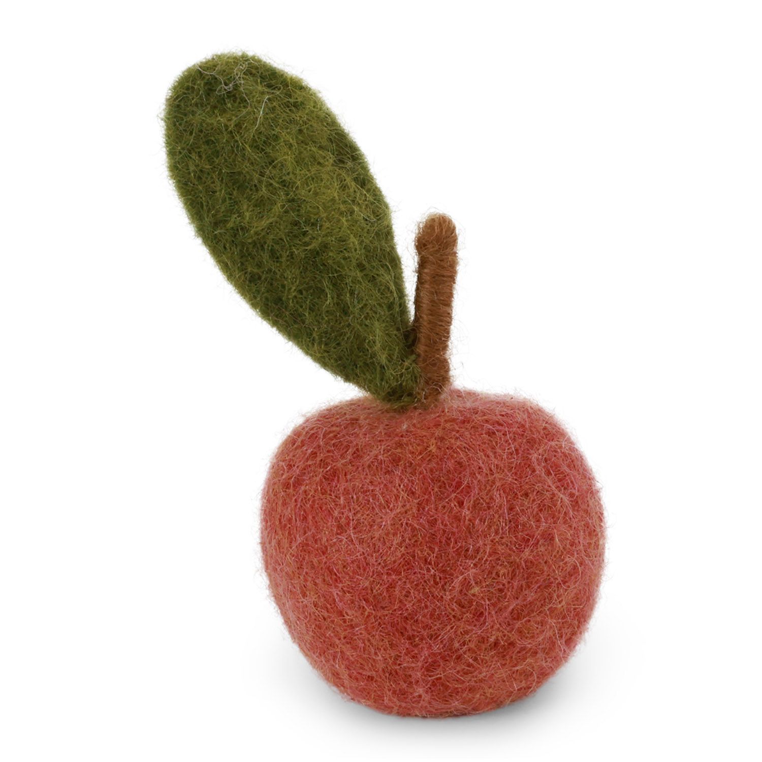Dusty Red Apple Felt Decoration