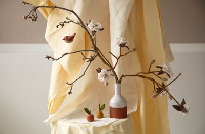 Dusty Red Apple Felt Decoration
