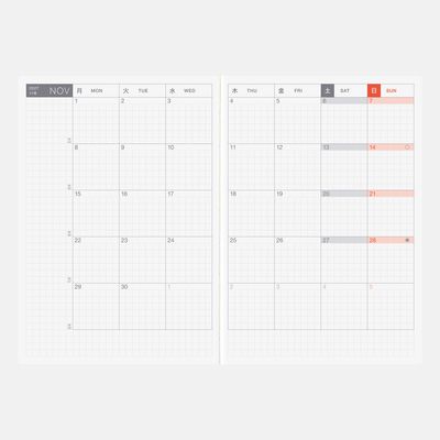 Hobonichi A6 Original Book [ENG/JAN/MON] 2027
