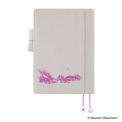 Hobonichi A5 Cover Moomin: My Yard (Pink Gray)