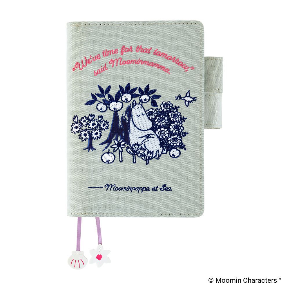 Hobonichi A6 Cover Moomin: My Yard (Pale Mint)