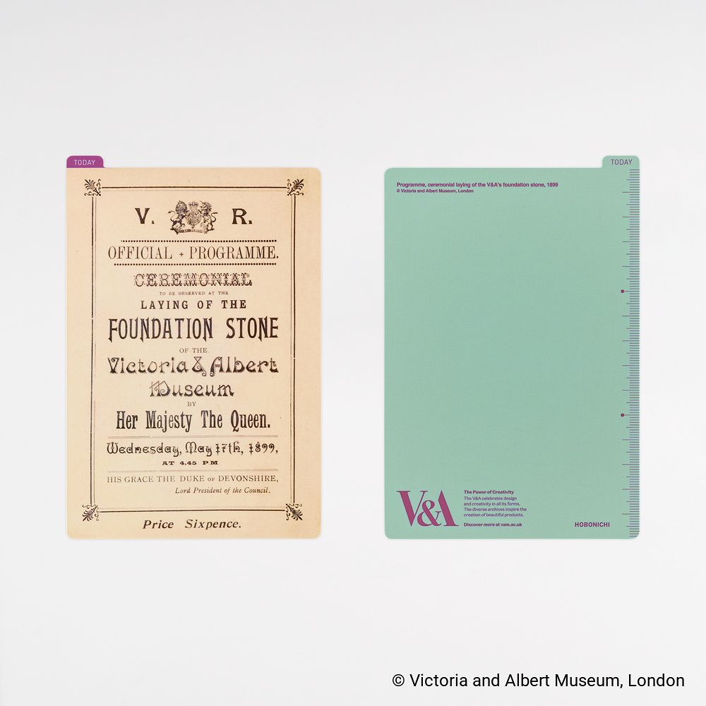 Hobonichi A6 Pencil Board V&amp;A Series: V&amp;A’s Foundation Stone Programme