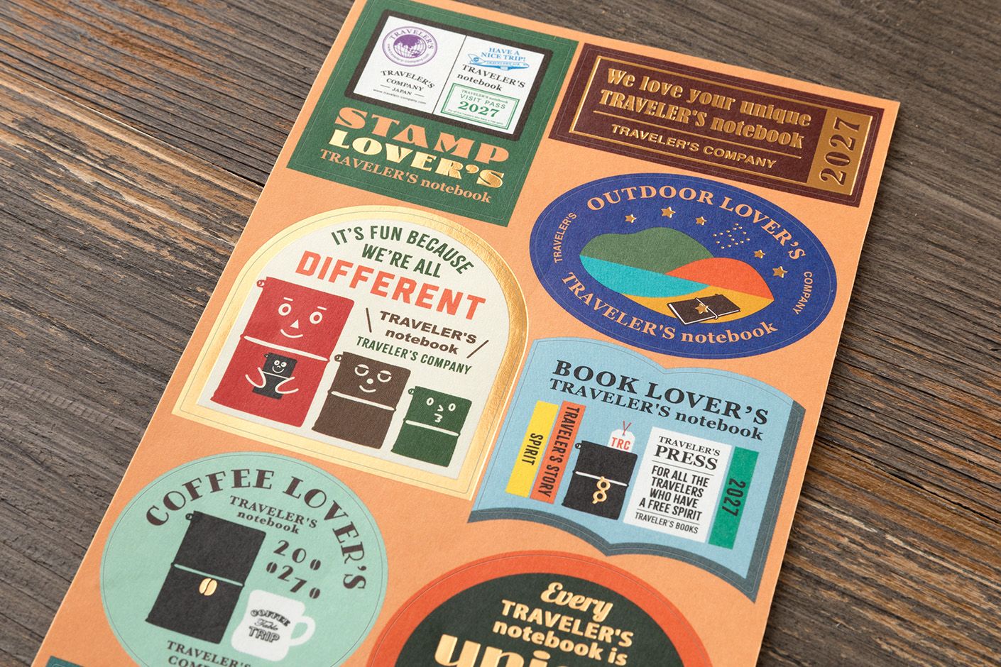 TRAVELER'S notebook 2027 Diary Customized Sticker Set