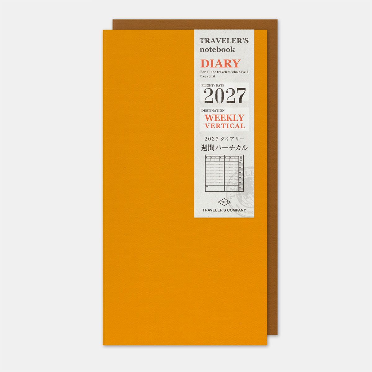 TRAVELER'S notebook 2027 Diary Weekly Vertical Regular Size