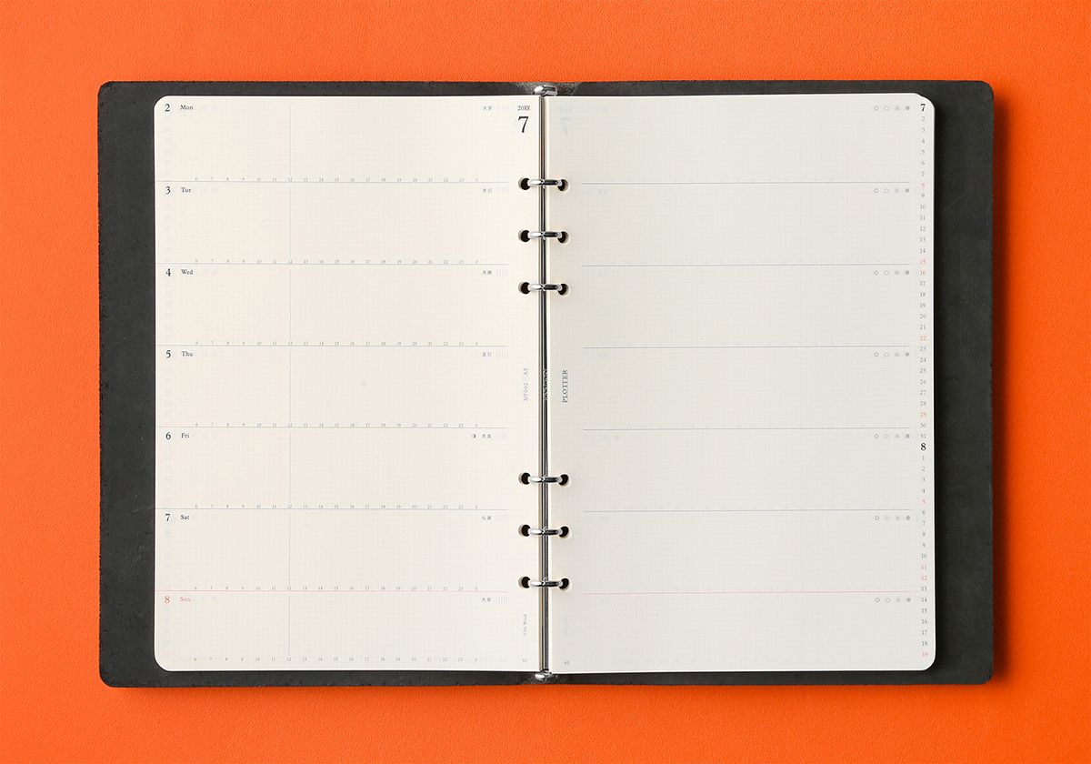 PLOTTER Weekly Schedule Refill 2027 PLT0002 (A5 Size)