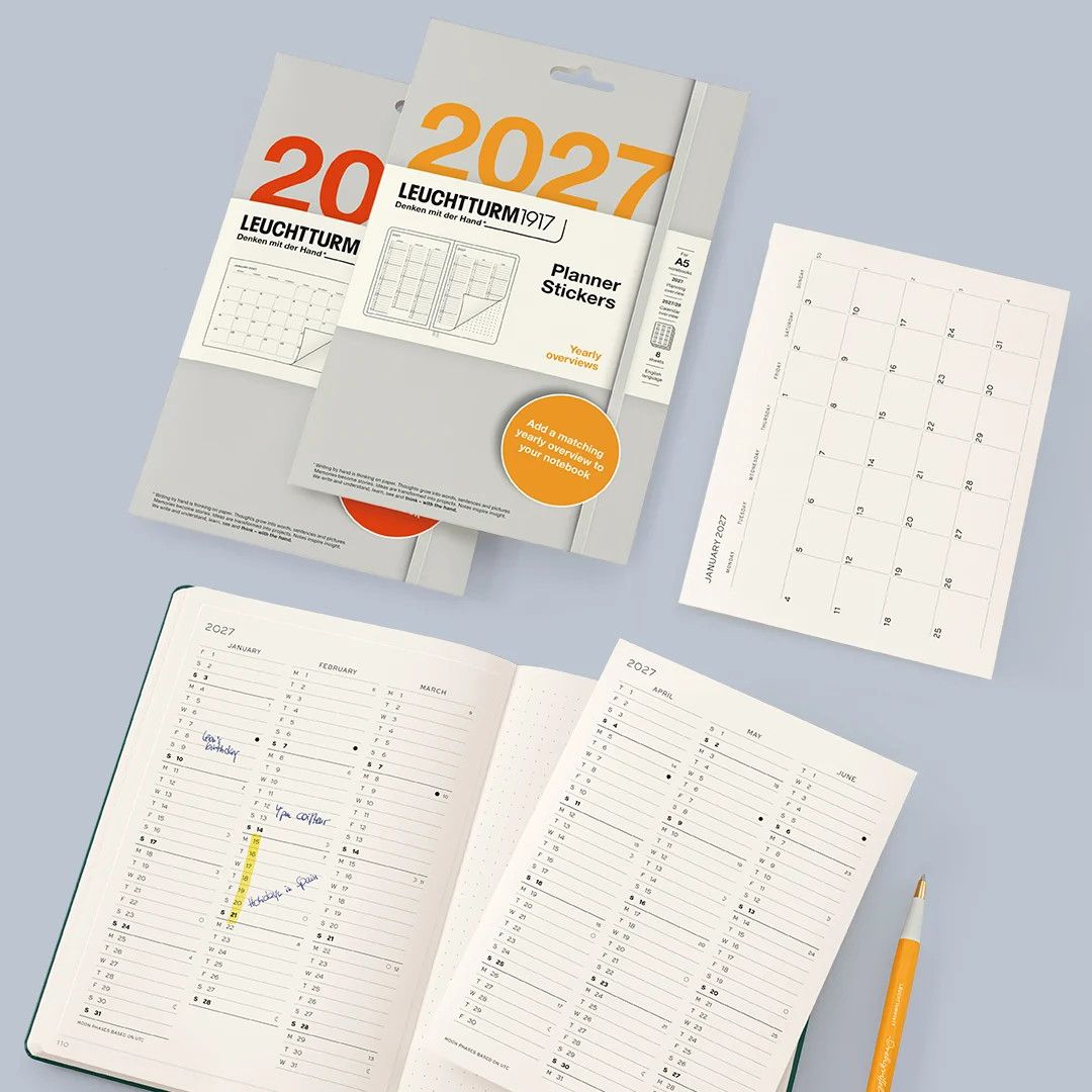 Leuchtturm - 2027 A5 Planner Stickers, Monthly Planner