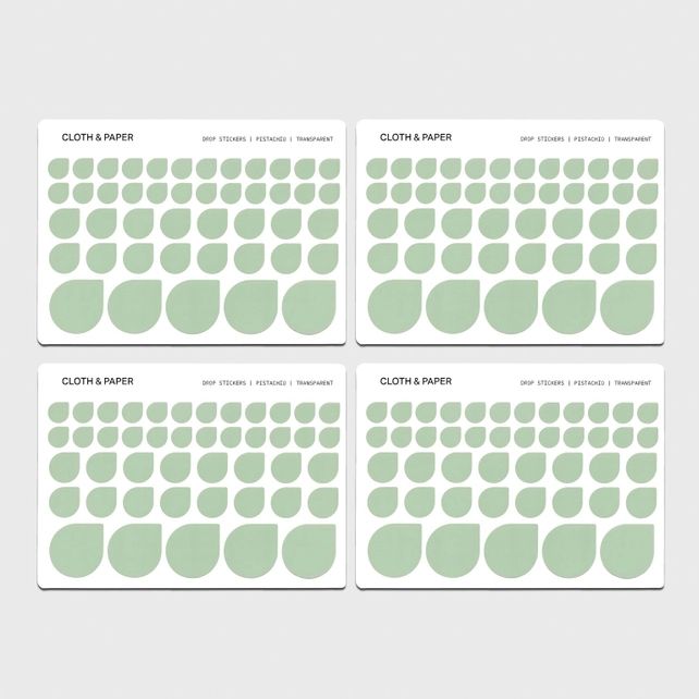 Sticker Set Drops Pistachio