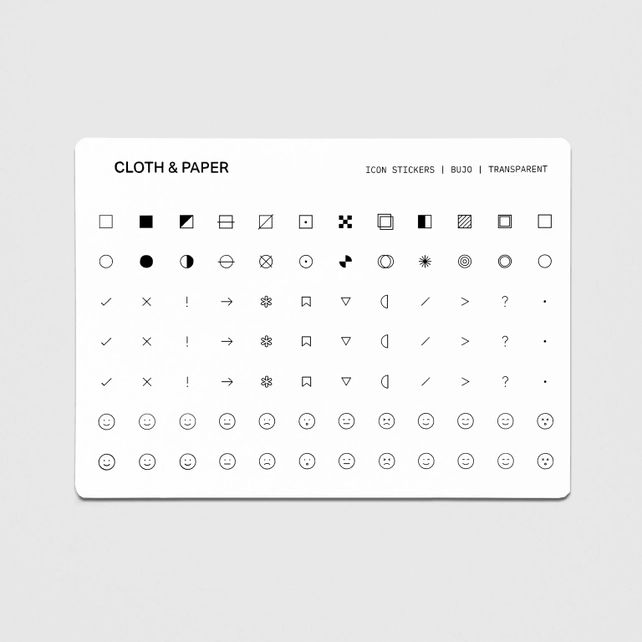 Icon Sticker Set - Bujo