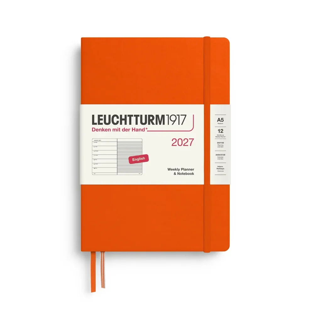 Leuchtturm - 2027 A5 Hardcover Weekly Planner &amp; Notebook