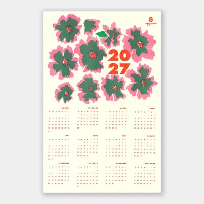 2027 Flowers Risograph Calendar