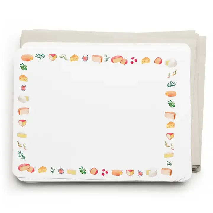 E. Frances Paper Cheese Flat Notecard Set