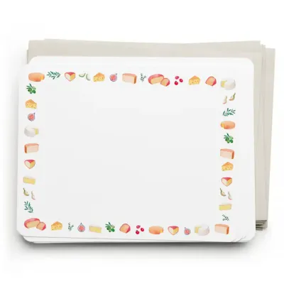 E. Frances Paper Cheese Flat Notecard Set