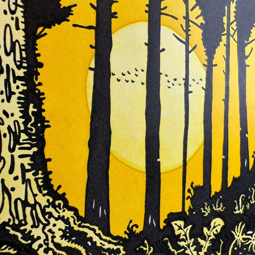Moon and Pumpkins Letterpress Card