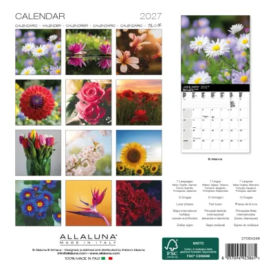 Flowers 2027 7x7 Allaluna Calendar