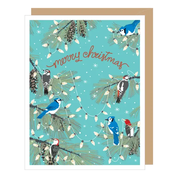 Woodpecker &amp; Blue Jay Christmas Cards (box of 8)