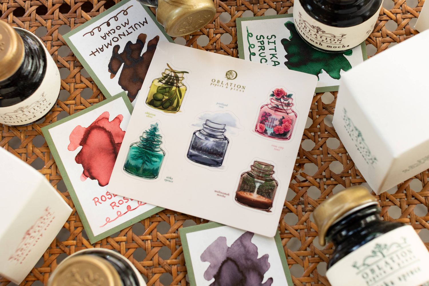 Oblation Ink Bottle Sticker Sheet