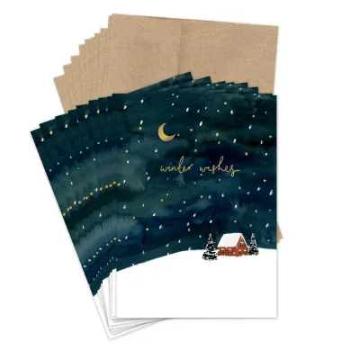 Winter Wishes Holiday Cards (box of 10)