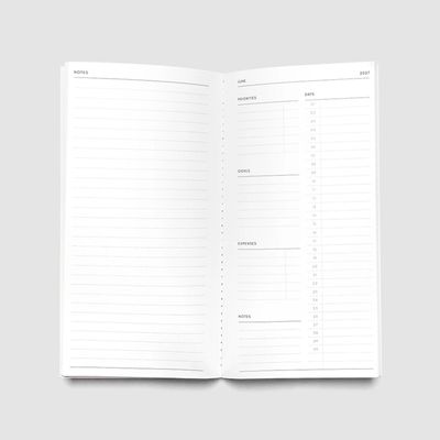 Cloth &amp; Paper 2027 Dated Travel Notebook Monthly A5 Slim