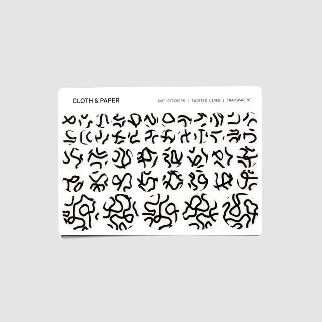 Cloth &amp; Paper Dot Stickers - Twisted Lines