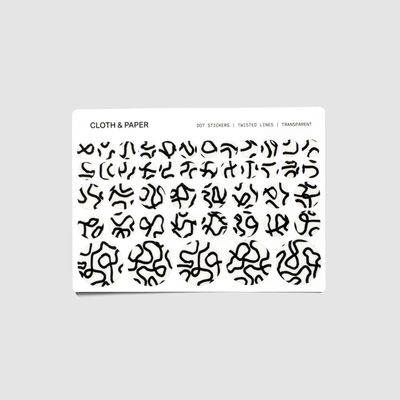 Cloth &amp; Paper Dot Stickers - Twisted Lines