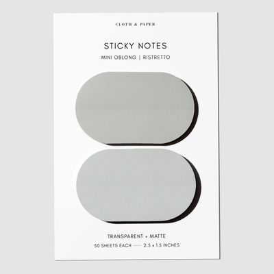 Cloth &amp; Paper Mini Oblong Sticky Note Set - Ristretto