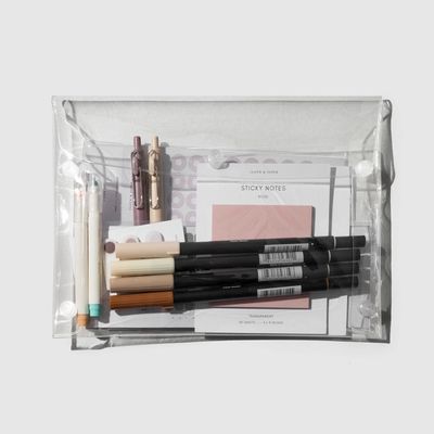 Cloth &amp; Paper Large Essentials Pouch, Clear Snaps
