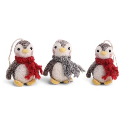 Baby Penguin Felt Ornament Set of 3