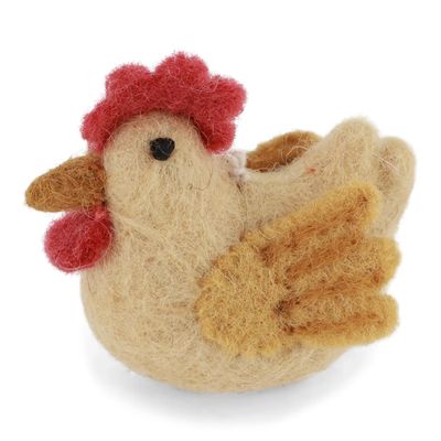 Yellow Rooster Felt Ornament