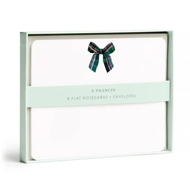 Plaid Bow Flat Notes (Set of 8)