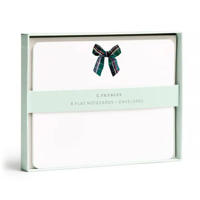 Plaid Bow Flat Notes (Set of 8)