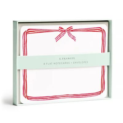 Red Ribbon Candy Flat Notes (Set of 8)