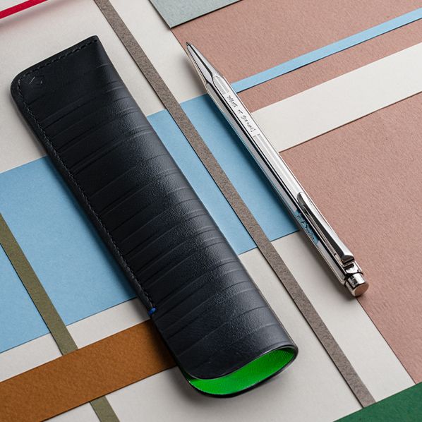 Caran d'Ache x Paul Smith Ecridor Ballpoint Pen + Leather Pouch Set