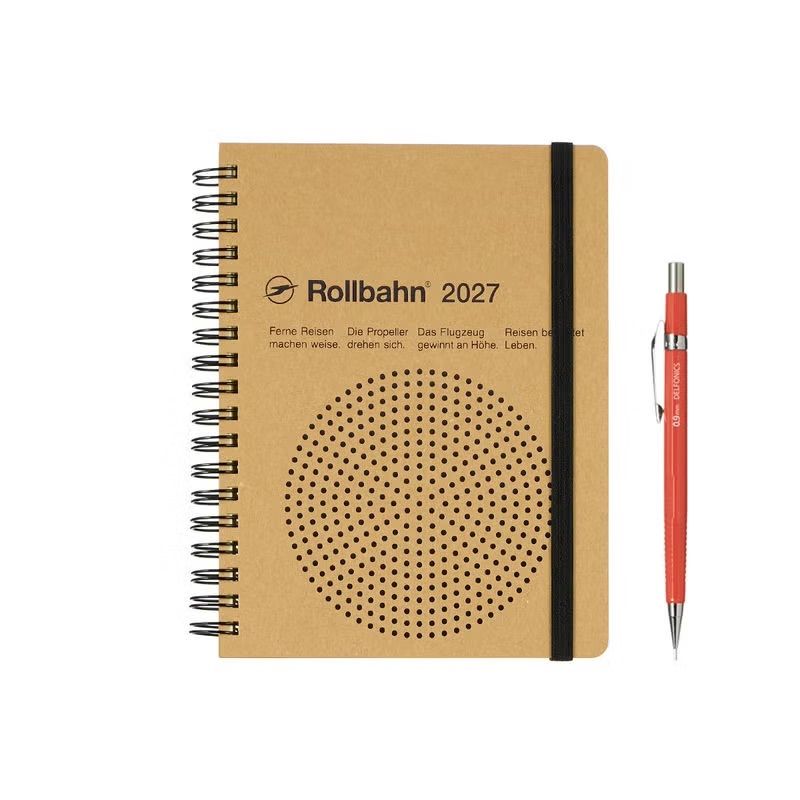 Rollbahn 2027 Diary Spiral Monaural Large Beige