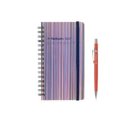 Rollbahn 2027 Diary Spiral Slim Metallic Hologram