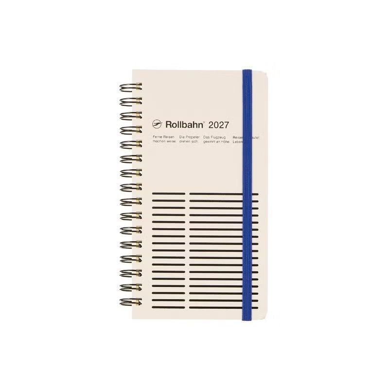 Rollbahn 2027 Diary Spiral Slim Monaural White