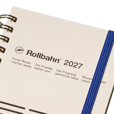 Rollbahn 2027 Diary Spiral Slim Monaural White