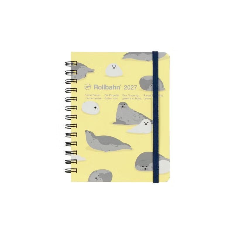 Rollbahn 2027 Diary Spiral Medium Animal Cream