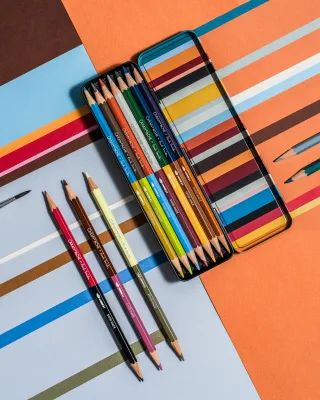 Caran d'Ache x Paul Smith Bi-Color Pencil Set