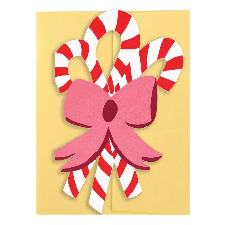 Candy Cane Bouquet Die Cut Card