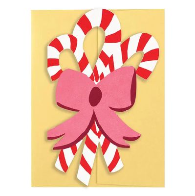 Candy Cane Bouquet Die Cut Card