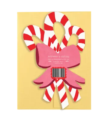 Candy Cane Bouquet Die Cut Card