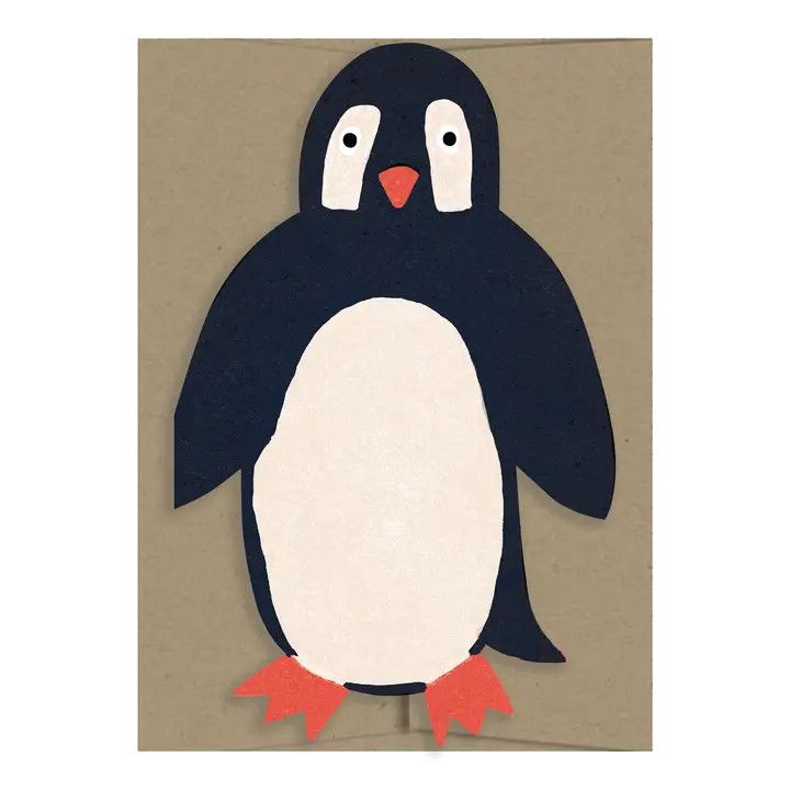 Penguin Die Cut Card