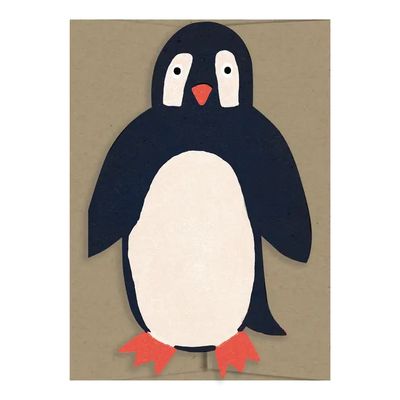 Penguin Die Cut Card