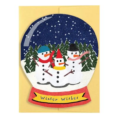 Winter Wishes Snow Globe Die Cut Card