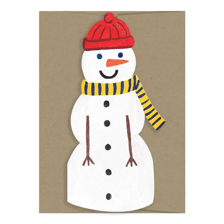 Snowman Die Cut Card