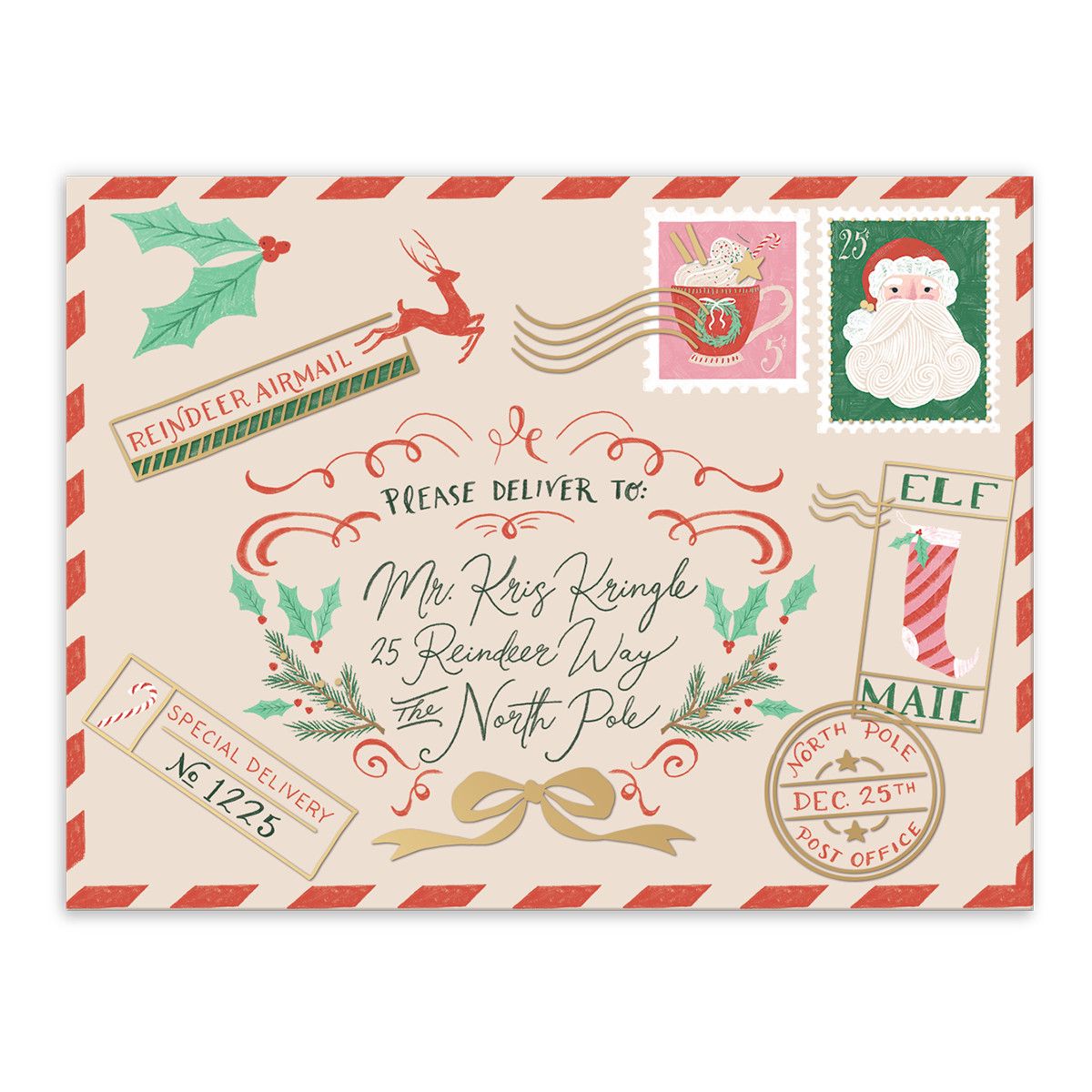 Letters To Santa Cream Pocket Notepad
