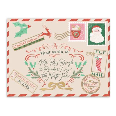 Letters To Santa Cream Pocket Notepad