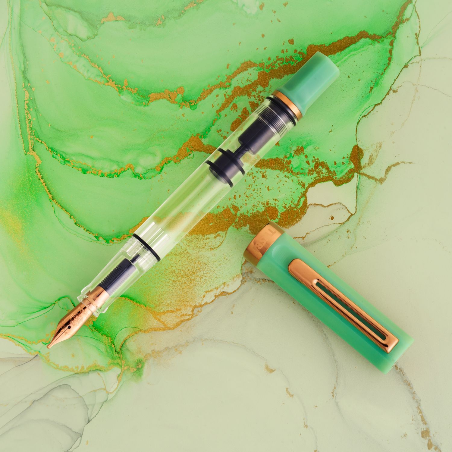 TWSBI ECO Jade Jelly with Bronze Fountain Pen
