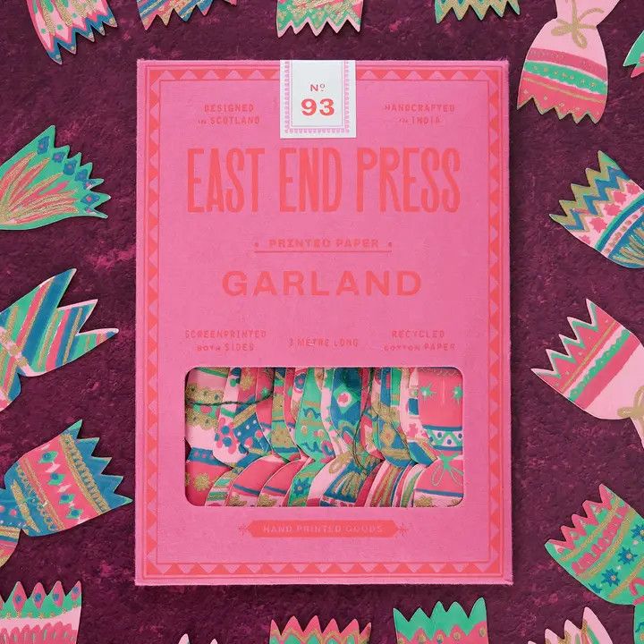 East End Press Christmas Crackers Sewn Garland